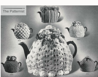 Tea Cosy Crochet and Knitting Patterns Vintage 30s Tea Cosies PDF Instant Download SKU 120-6