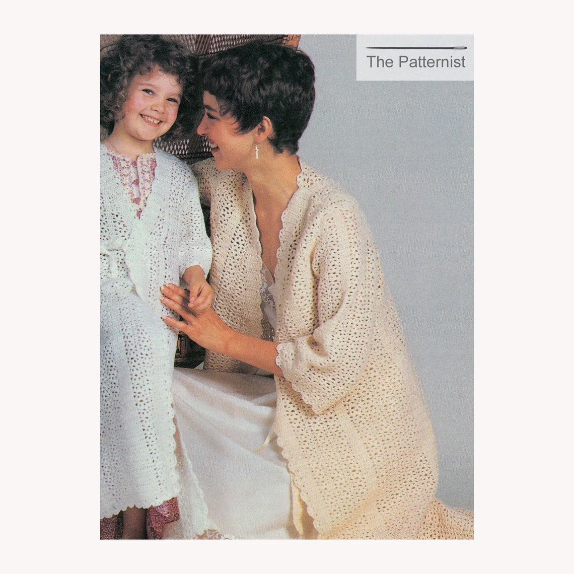 PDF Mother Daughter Housecoat Crochet Pattern Vintage Etsy
