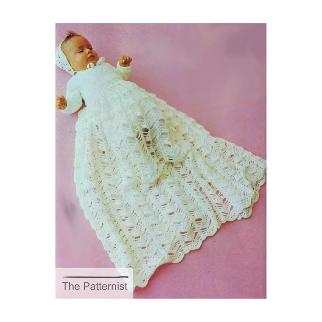 Crochet Pattern for Christening Dress Baby Christening Gown and