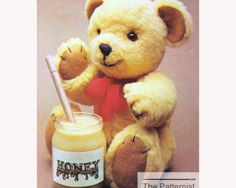 PDF Sewing Pattern for Teddy Bear - Vintage Stuffed Animal Toy Sewing Pattern -  PDF Download SKU 99-13