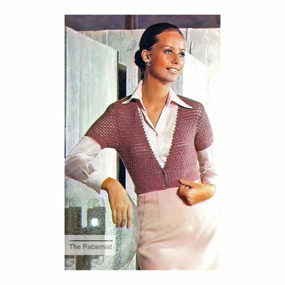 Bolero Knitting Pattern Vintage Women's Short Sleeve - Etsy