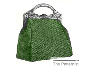 Crochet Pattern 1930s Vintage Purse with Gusset Handbag Bag PDF Instant Download SKU 5-15