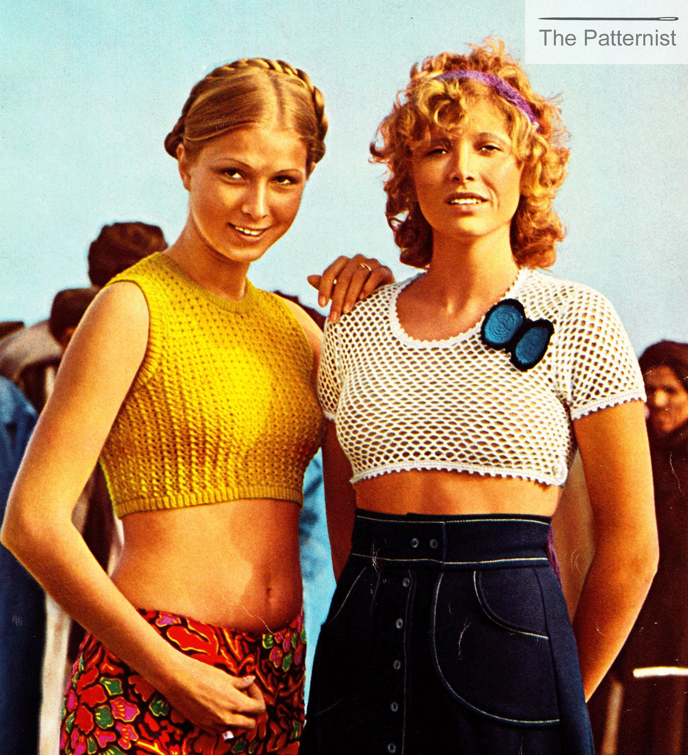 illoyalitet ensom nordøst Two Crop Tops Knitting Pattern and Crochet Pattern Vintage 70s - Etsy Israel