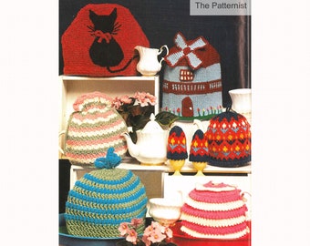 Tea Cosy Knitting Pattern and Crochet Pattern for Tea Cosies and Egg Cosies Vintage 60s PDF Instant Download SKU 119-4