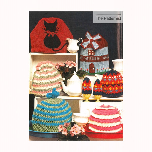 Tea Cosy Knitting Pattern and Crochet Pattern for Tea Cosies and Egg Cosies Vintage 60s PDF Instant Download SKU 119-4