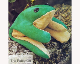 PDF Sewing Pattern for Frog Toy - Stuffed Animal Sewing Pattern - Beanbag Toy Pattern - PDF Download SKU 109-2