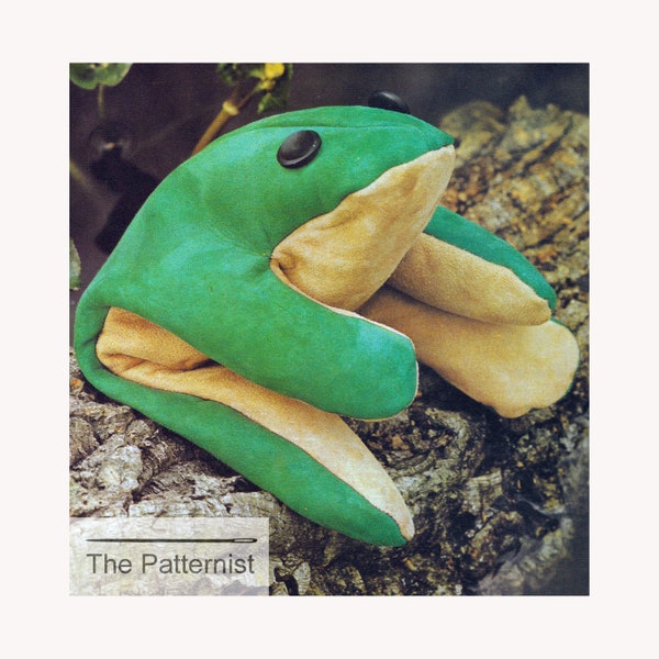 PDF Sewing Pattern for Frog Toy - Stuffed Animal Sewing Pattern - Beanbag Toy Pattern - PDF Download SKU 109-2