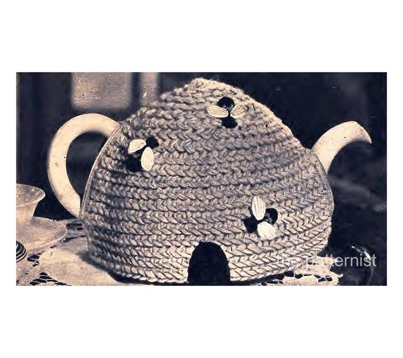 Vintage Tea Cosy Crochet Pattern Busy Beehive With Door and Etsy