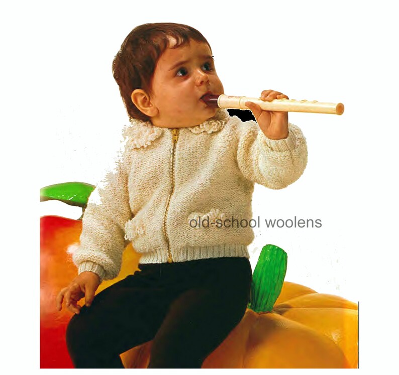 Vintage Knitting Pattern Baby Bomber Jacket Toddler Cardigan Etsy