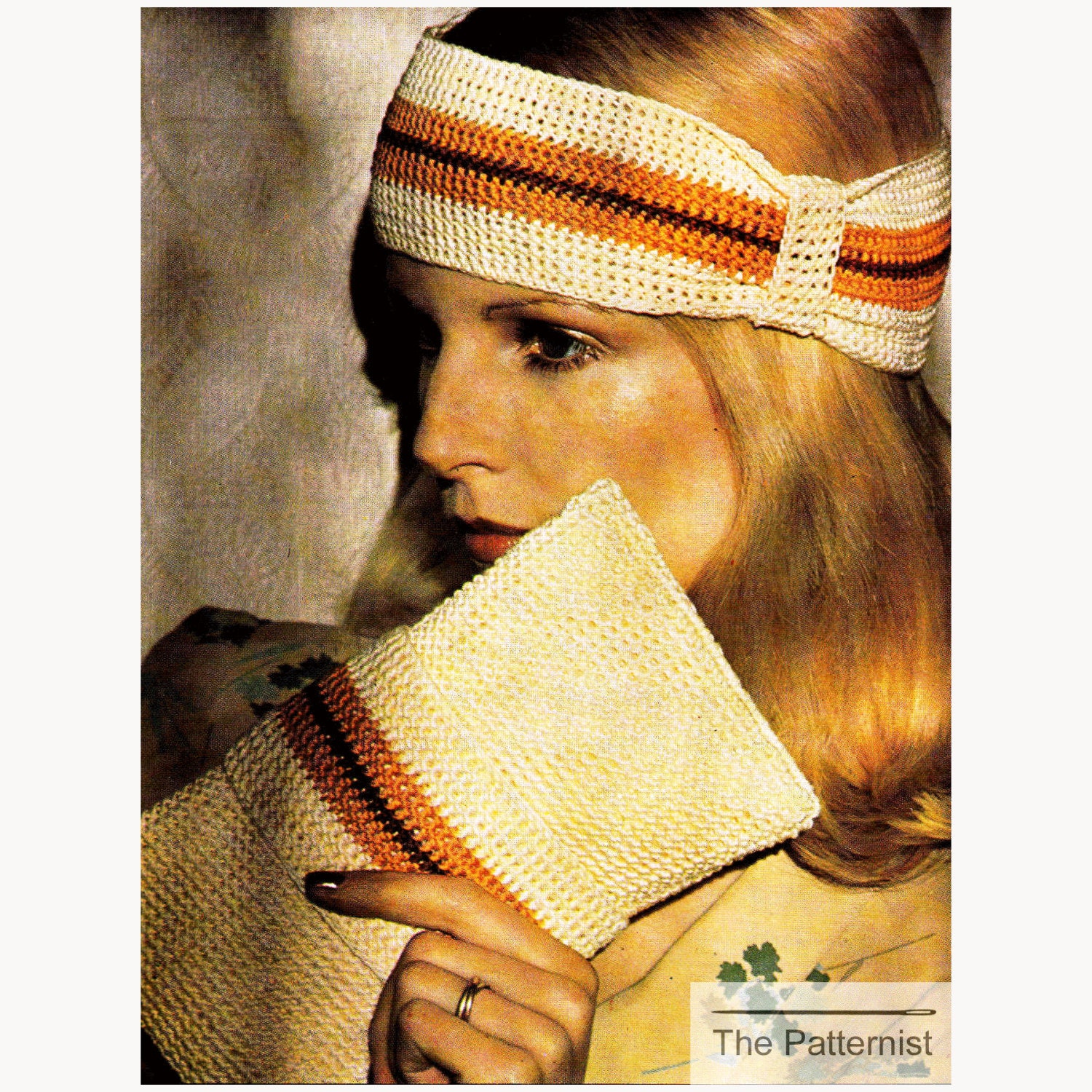 Vintage Crochet Pattern 70s Clutch Purse Handbag and Headband | Etsy