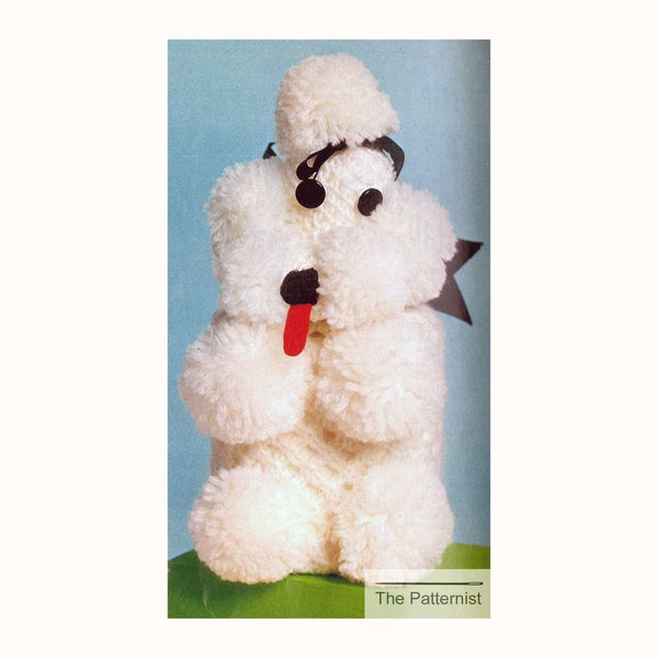 Poodle Toilet Paper Cover Vintage Knitting Pattern PDF 50s Kitschy Bathroom Decor Dog TP Holder Download SKU 117-6