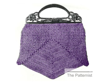 Vintage Purse Crochet Pattern 1930s Handbag Bag PDF Instant Download SKU 5-10