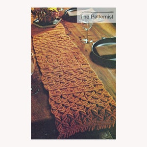 PDF Macrame Pattern for Table Runner - Table Decor Pattern - Table Runner Pattern Download - SKU 104-1