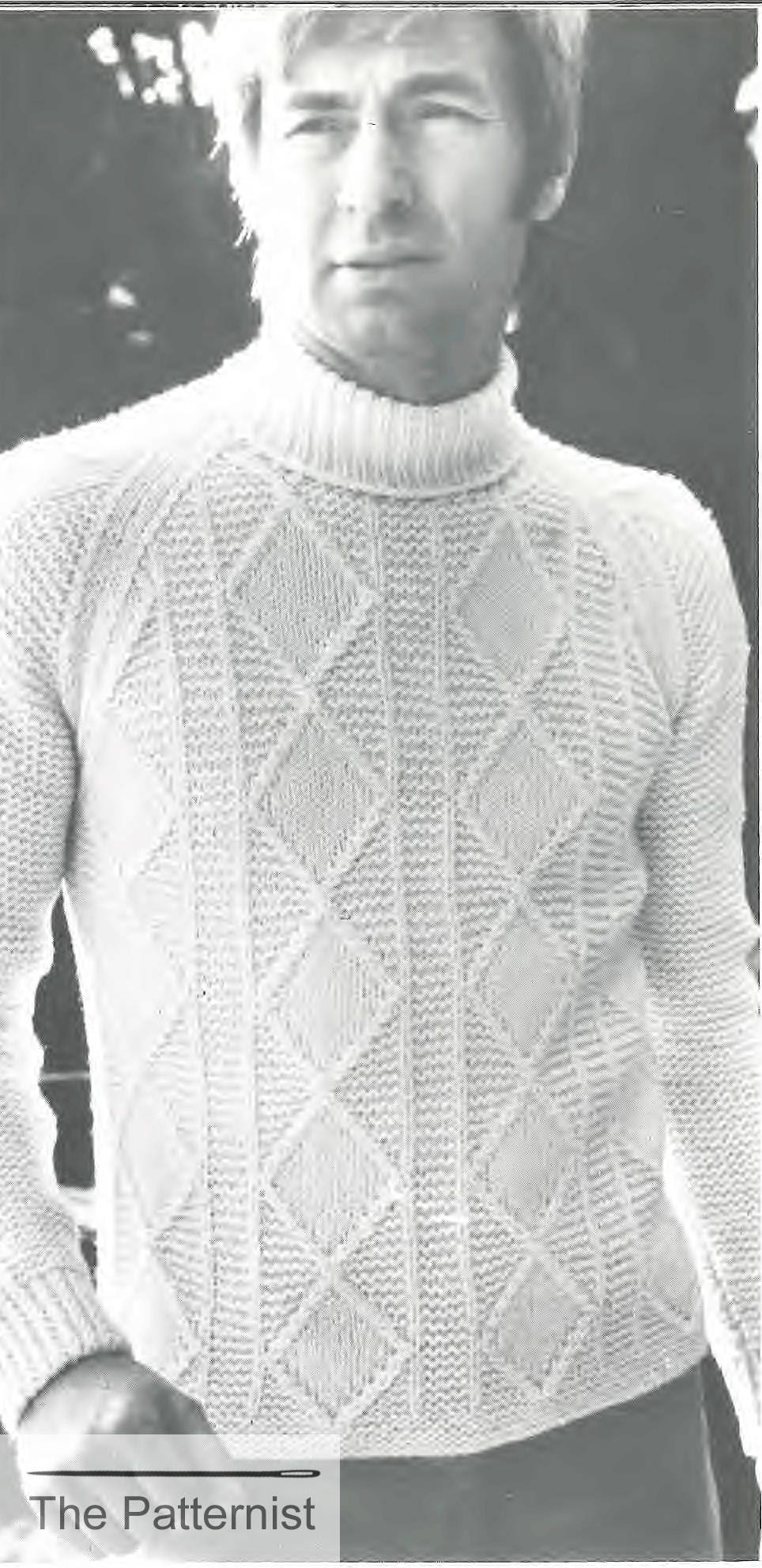 PDF Vintage Knitting Pattern for Men's Turtleneck Sweater | Etsy
