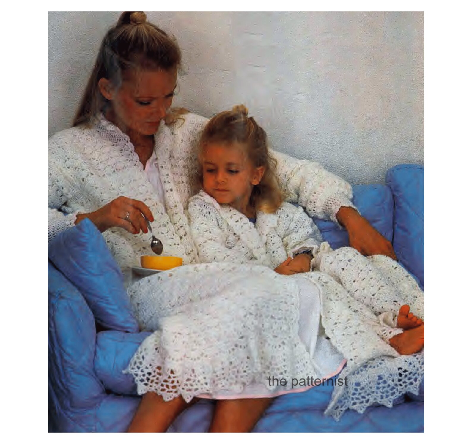 Vintage Crochet Pattern for Robes Lacey Housecoats Child Size Etsy