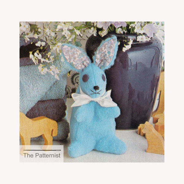 PDF Sewing Pattern for Baby Bunny - Classic Toy Rabbit Pattern - Stuffed Animal Sewing Pattern -  PDF Download SKU 101-2