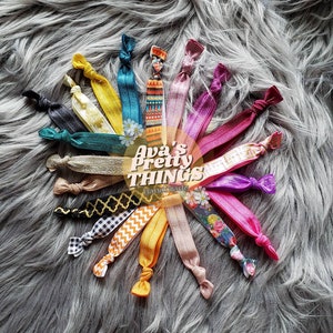 Elastic hair ties/Wrist Bands ~ Grab Bags ~ Many More Colors Available Than Shown ~ One Size ~ Wrist Bands ~ Ladies