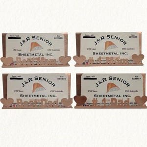Personalized Business Card Holder - Engraved Gift for Mom or Dad