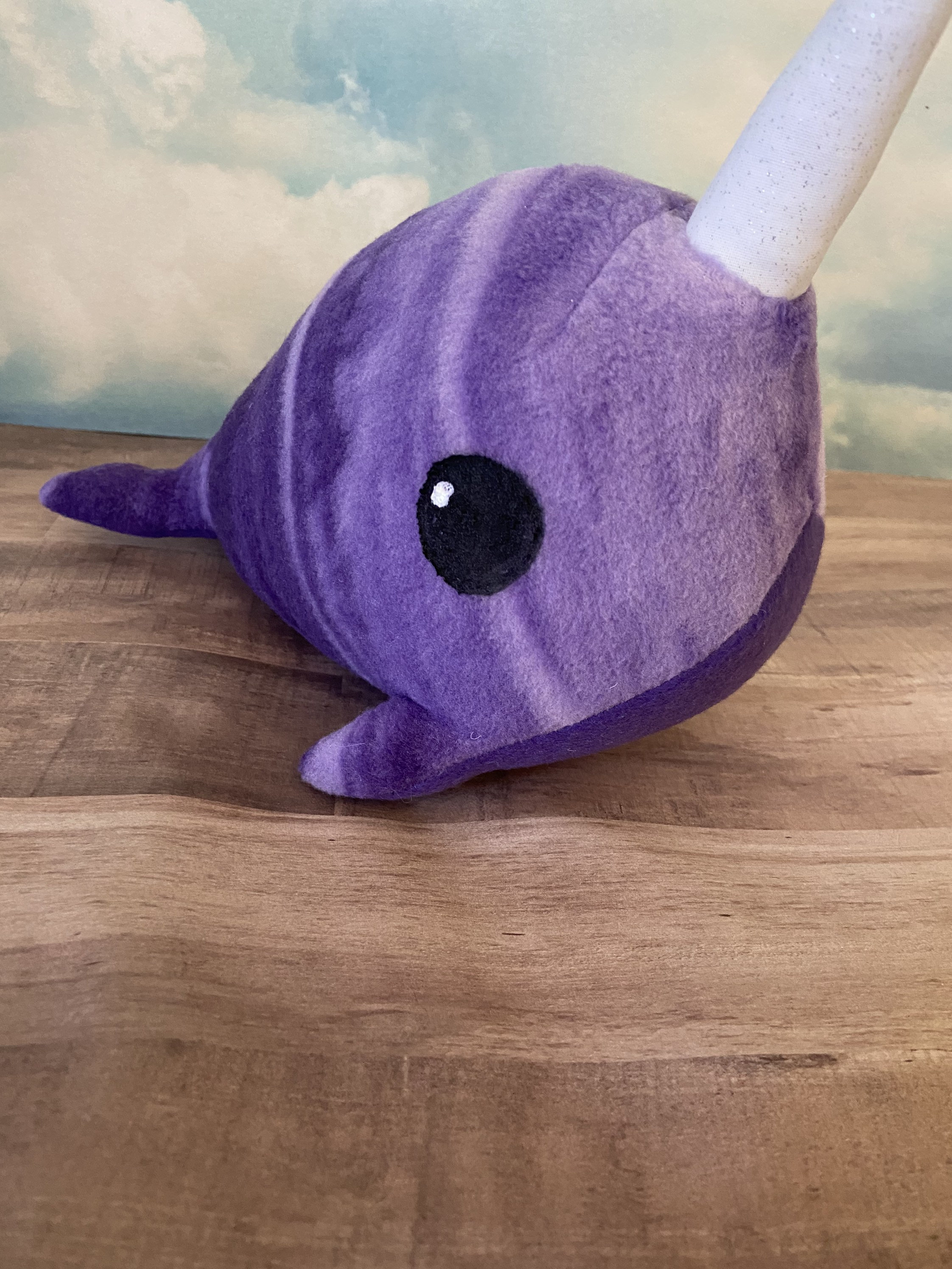 Purple Narwhal Plush Plushie stuffed Animal Ready to ship | Etsy