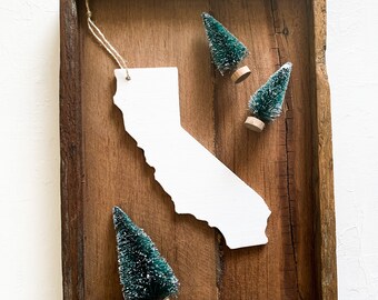 California State Painted Wood Ornament