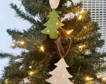 Wood Tree Ornaments