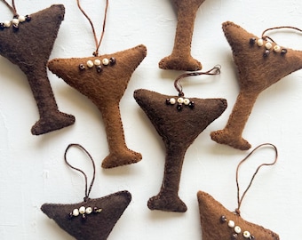 Espresso Martini Felt Ornament