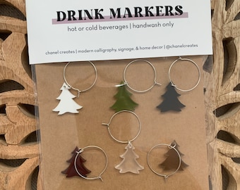 Holiday Acrylic Drink Markers
