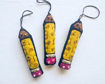Pencil Felt Ornament
