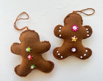 Gingerbread Felt Ornaments