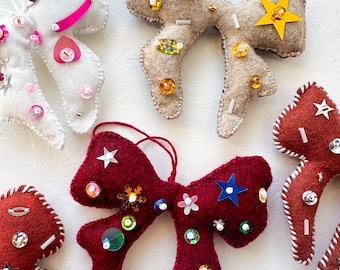 Bow Felt Ornaments
