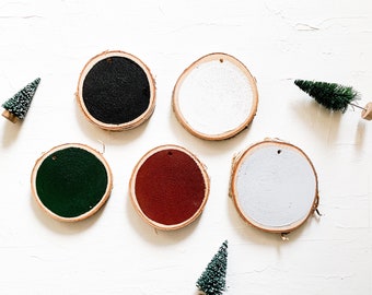 Custom Wood Slice Ornaments