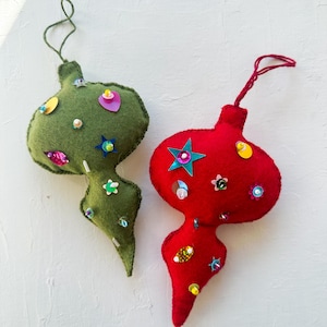 Large Bauble Felt Ornaments