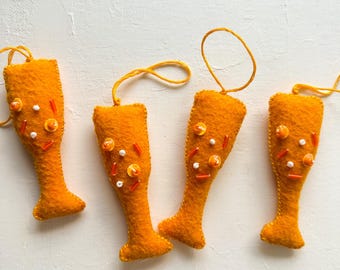 Mimosas Felt Ornaments