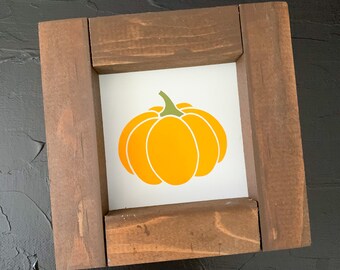 Pumpkin Mini Wood Sign