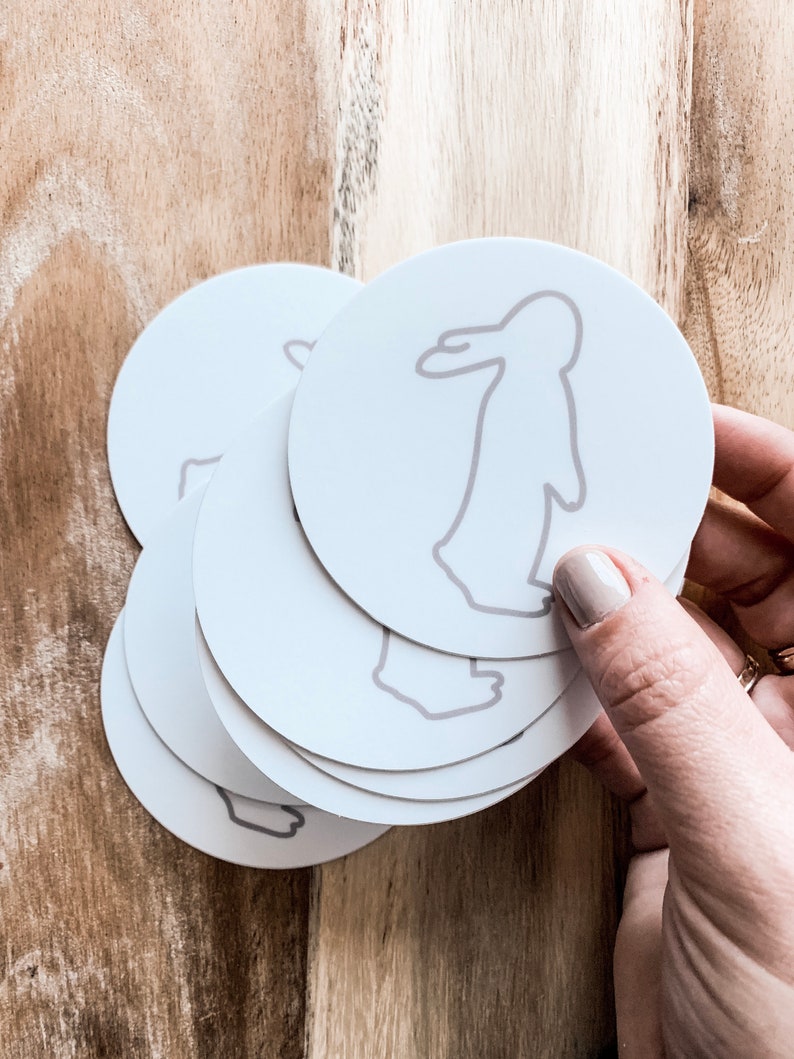 Bunny Circle Sticker - Etsy