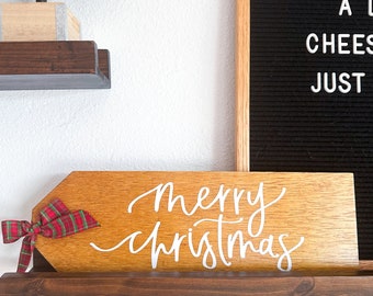 Wood Christmas Tag Sign