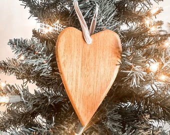Custom Wood Heart Ornament