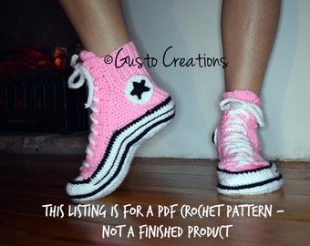 crochet converse slippers youtube