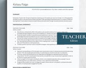 Teacher Resume Template for Google Docs, Word & Pages | ATS Friendly Teaching Resume Template with Teacher Cover Letter, Instant Download