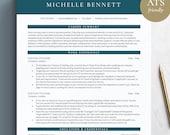 ATS Resume Template for Word, Pages & Google Docs | Easy to Edit, Professional Resume and Cover Letter Template for Job Applications