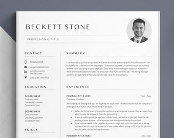 Curriculum Vitae Template Etsy