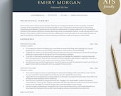 Resume Template for Google Docs, Microsoft Word & Pages – ATS Friendly Resume Format, Best Simple Resume Template with Cover Letter