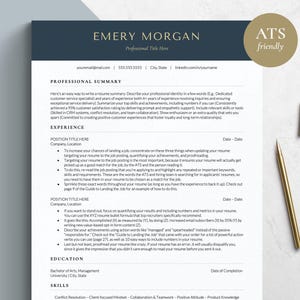 Plantilla de CV para Google Docs, Microsoft Word y Pages: formato compatible con ATS, la mejor plantilla de CV sencilla con carta de presentación.
