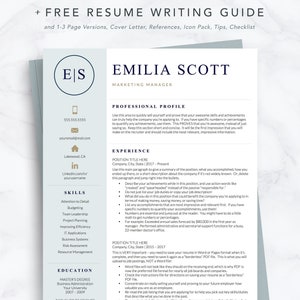 Creative, Stylish Resume Template for Word & Pages, Nurse Resume Template, Curriculum Vitae, 1, 2 and 3 Page Resume Cover Letter Template image 1