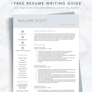 Modern Resume Template for Word & Pages, Modern CV Template, Resume Design, Marketing Resume Template Instant Download, Sales Resume