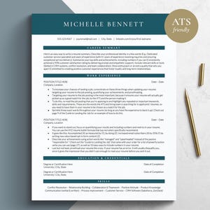 Google Docs Resume Template, easy to use resume for google docs, word and mac pages