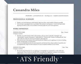 Simple Resume Format Etsy