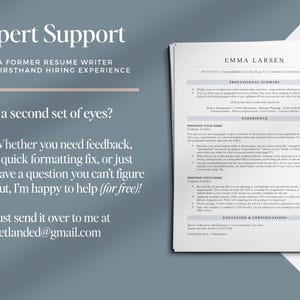 Enkel ATS CV-mall | Word, Google Docs och Pages | Professionell, redigerbar, personligt brev och referenser ingår bild 9