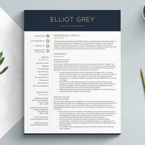Professional Resume Template Word and Pages, Resume Cover Letter, Tech, IT, Finance Resume | Digital Download 1 2 3 Page Resume Templates
