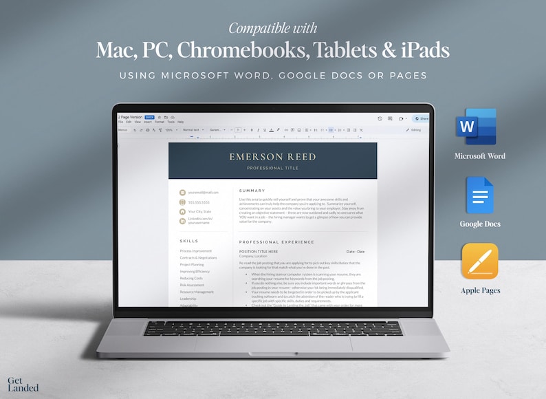 google docs resume template, professional executive resume word